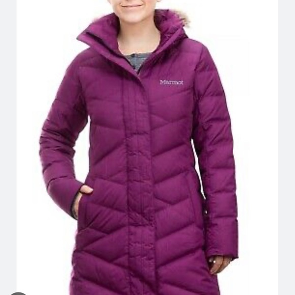 MARMOT Varma purple down filled winter coat size small - Picture 13 of 13